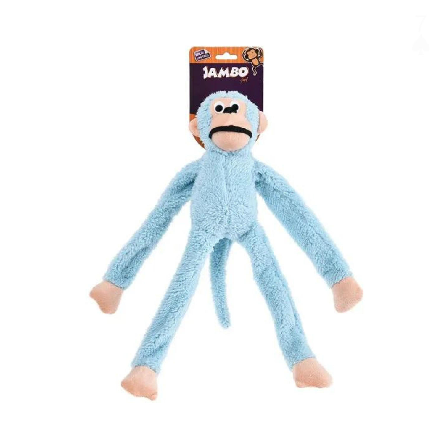 Brinquedo Jambo Mordedor Pelúcia Macaco Kelev Azul ShopB Petshop